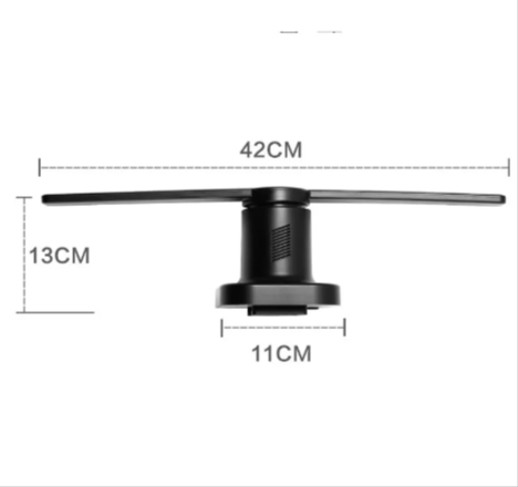 360° 3D Holographic Display Fan